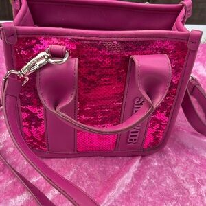Stylish Pink Sequin Women's Bag